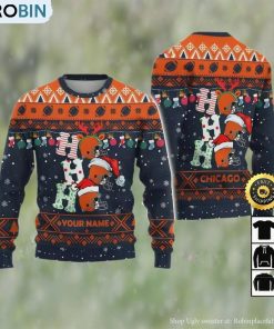 Customized Chicago Bears Ugly Christmas Sweater, Gifts For Fans Football Nfl