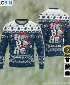 Customized Dallas Cowboys Ugly Christmas Sweater, Gifts For Fans Football Nfl