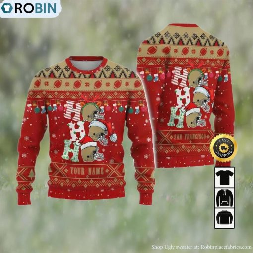 Customized San Francisco 49ers Ugly Christmas Sweater, Gifts For Fans Football Nfl