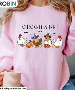 Cute Chicken Sheet Shirt, Spooky Chicken Long Sleeve Unisex Hoodie For Halloween Cute Chicken Sheet Shirt, Spooky Chicken Long Sleeve Unisex Hoodie For Halloween