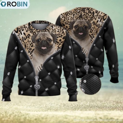 Cute Pug Dog Breakthrough Dog Lovers 3D Full Print Ugly Sweater Christmas Gift Sweater