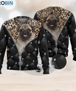 Cute Pug Dog Breakthrough Dog Lovers 3D Full Print Ugly Sweater Christmas Gift Sweater