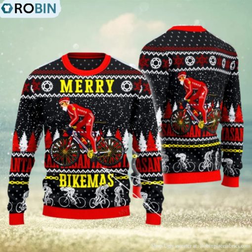 Cycling Lovers Gift Merry Bikemas Ugly Christmas Sweater