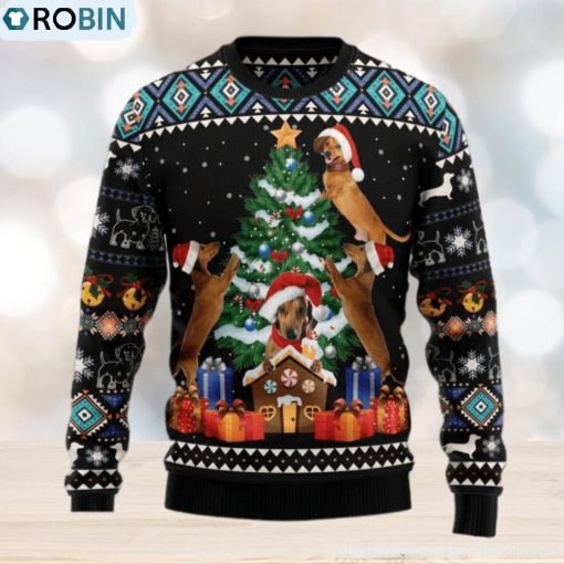 Dachshund Christmas Tree Ugly Sweater