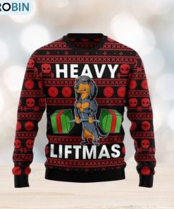 Dachshund Heavy Liftmas Ugly Sweater For Christmas