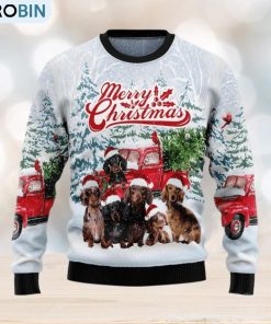 Dachshund Merry Ugly Sweater For Christmas