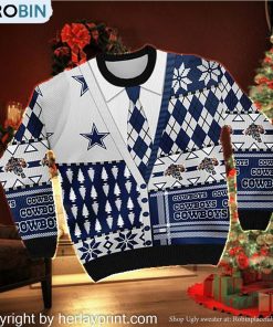 Dallas Cowboys NFL American Football Team Cardigan Style 3D Men And Women Ugly Sweater