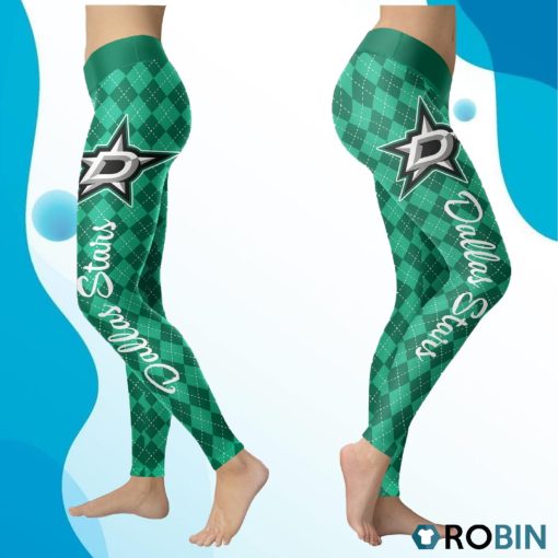 Dallas Stars Caro Seamless Pattern Womens Sports, Running Leggings