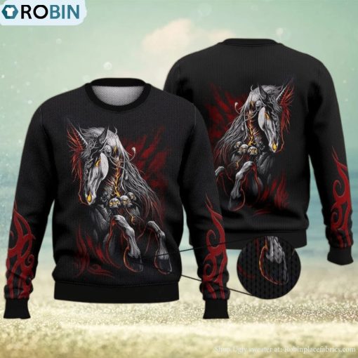 Dark Unicorn Men Women 3D Full Print Ugly Sweater Christmas Gift Sweater
