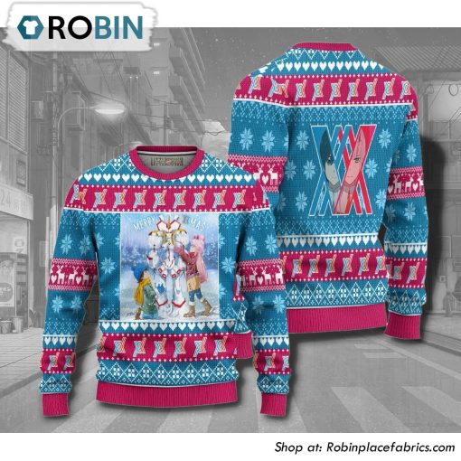 Darling In The Franxx Members Anime Christmas Ugly Sweater