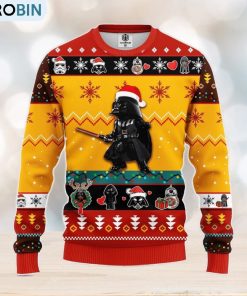 Darth Vader Cute Ugly Christmas Sweater Yellow 1 Amazing Gift Men And Women Christmas Gift