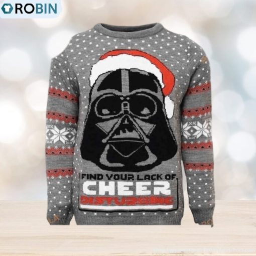 Darth Vader Find Your Lack Of Cheer Disturbing Star Wars Christmas Ugly Sweater