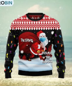 Dashing Through The Corona Ugly Christmas Sweater Gift Men Women