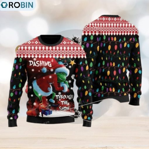 Dashing Through The Snow The Grinch Christmas Ugly Sweater Party