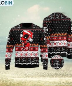 Deadpool Merry Kissmyass Ugly Sweater For Woman Deadpool Merry Kissmyass Ugly Sweater For Woman