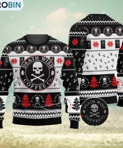 Death Wish Coffee Drinking Lovers Ugly Christmas Sweater Christmas Gift