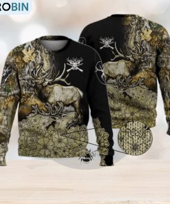 Deer Flower 3D Full Print Ugly Sweater Christmas Gift Sweater