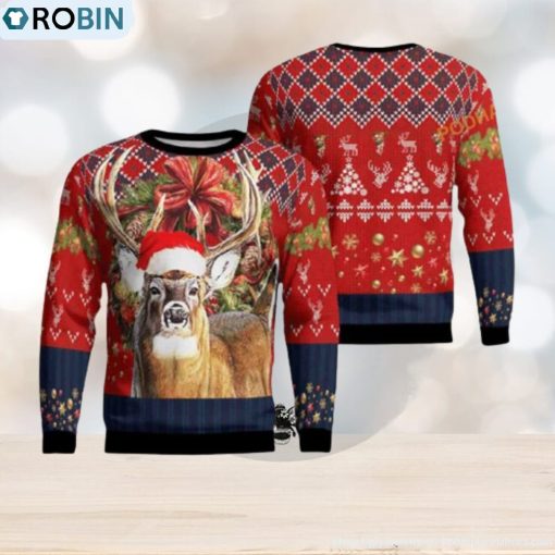 Deer Hunting 3D Ugly Sweater All Over Print, Xmas Gift