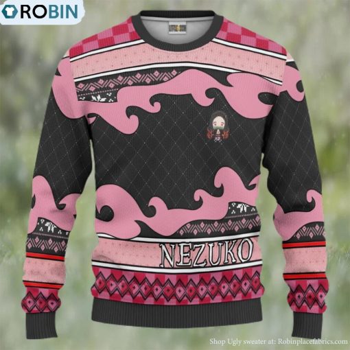 Demon Slayer Custom Nezuko Kamado Christmas Ugly Sweater