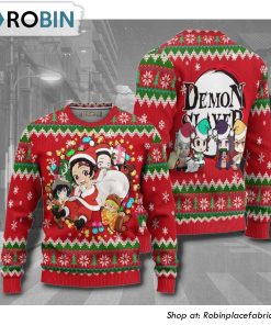 Demon Slayer Main Characters Anime 3D Printed Ugly Christmas Sweater