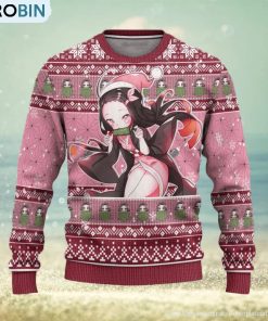 Demon Slayer Nezuko Kamado Anime Ugly Christmas Sweater Xmas Gift