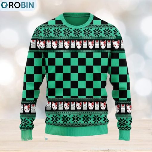 Demon Slayer Tanjro Ugly Christmas Sweater Anime Xmas Gift