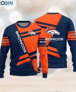 Denver Broncos Basic Pattern Ugly Christmas Sweater