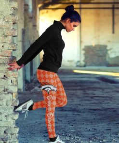 Denver Broncos Caro Seamless Pattern Womens Sports, Running Leggings