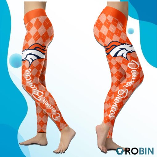 Denver Broncos Caro Seamless Pattern Womens Sports, Running Leggings