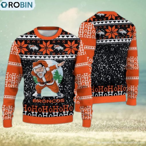 Denver Broncos Christmas Santa Claus Ugly Sweater For Men Women