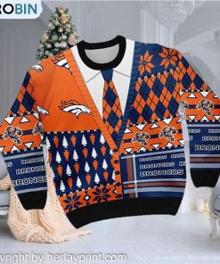 Denver Broncos NFL American Football Team Cardigan Style 3D Men And Women Ugly Sweater Denver Broncos NFL American Football Team Cardigan Style 3D Men And Women Ugly Sweater
