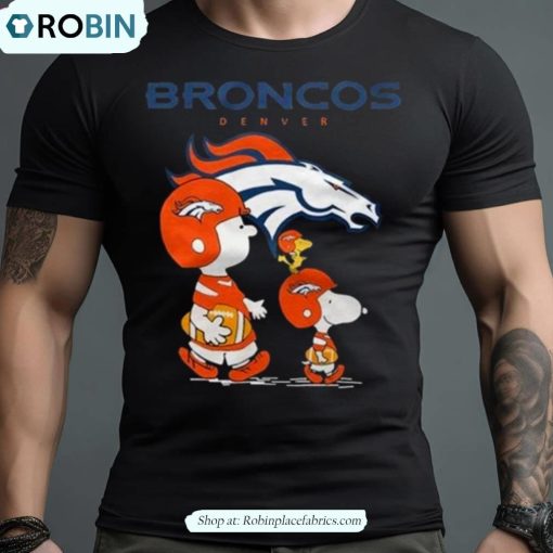 Denver Broncos Peanuts Snoopy Charlie Brown And Woodstock Shirt