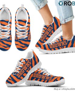 Denver Broncos Tiger Skin Stripes Pattern Printed Breathable Running Shoes Denver Broncos Tiger Skin Stripes Pattern Printed Breathable Running Shoes