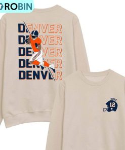 Denver Football Shirt, Trendy Long Sleeve Sweatshirt