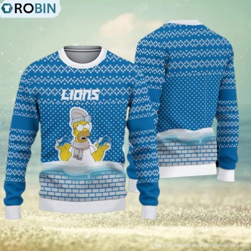 Detroit Lions Christmas Simpson Ugly Sweater For Men Women
