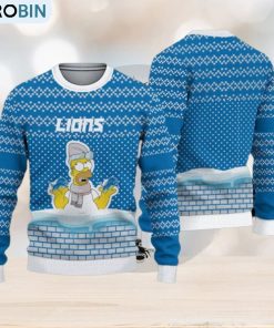 Detroit Lions Christmas Simpson Ugly Sweater For Men Women