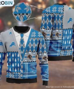 Detroit Lions NFL American Football Team Cardigan Style 3D Men And Women Ugly Sweater Days2