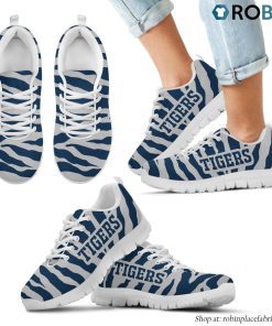 Detroit Tigers Tiger Skin Stripes Pattern Printed Breathable Running Shoes Detroit Tigers Tiger Skin Stripes Pattern Printed Breathable Running Shoes