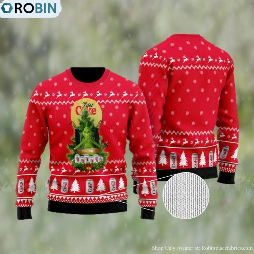 Diet Coke Grinch Snow Ugly Christmas Sweater