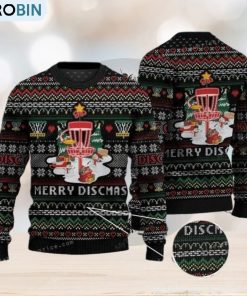 Disc Golf Lovers Gift Merry Discmas Womens Ugly Sweater