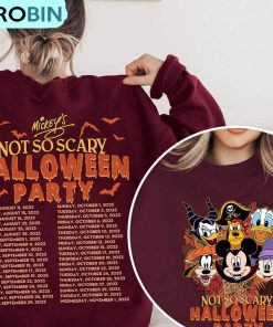Disney Halloween Party 2023 Shirt, Not So Scary Halloween Party Hoodie Crewneck