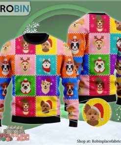 Dog Face Santa Ugly Christmas Sweater Dog Face Santa Ugly Christmas Sweater