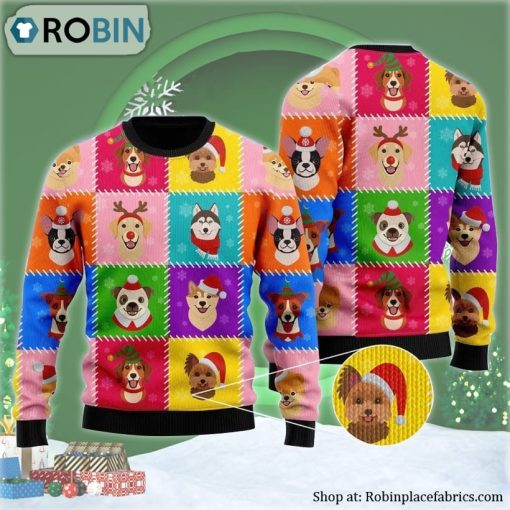 Dog Face Santa Ugly Christmas Sweater