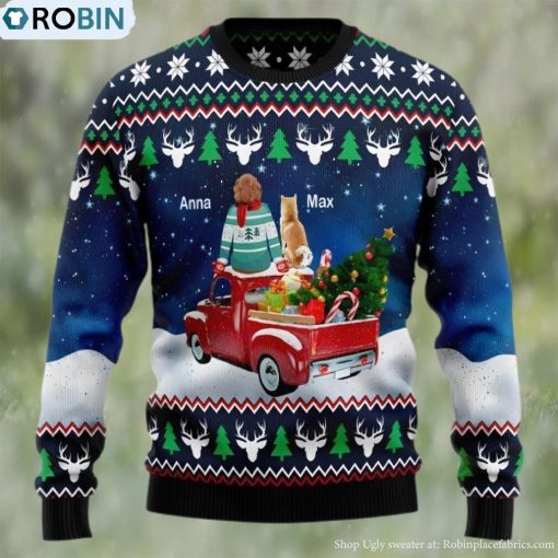 Dog Owner Merry Xmas Christmas Sweater Custom Christmas Dog Lovers Ugly Sweater