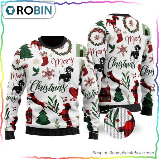 Dog Pattern Ugly Christmas Sweater