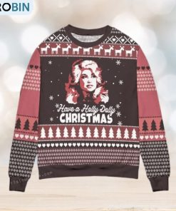 Dolly Parton Holly Dolly Christmas Pine Tree Ugly Sweater