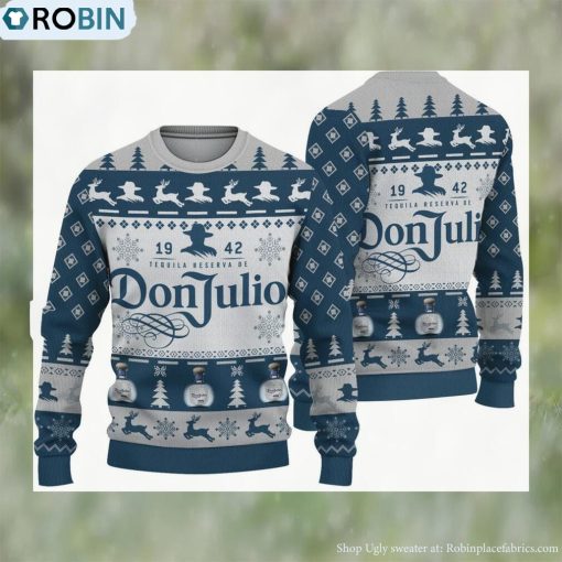 Don Julio Tequila Blue Ugly Christmas Sweater
