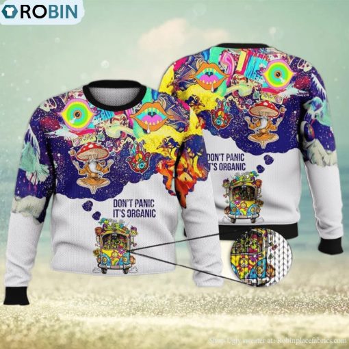 Don’T Panic It’S Organic Full Print 3D Ugly Sweater Christmas Gift Sweater
