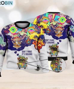 Don’T Panic It’S Organic Full Print 3D Ugly Sweater Christmas Gift Sweater