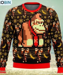 Donkey Kong Sprite Ugly Christmas Sweater Donkey Kong Sprite Ugly Christmas Sweater